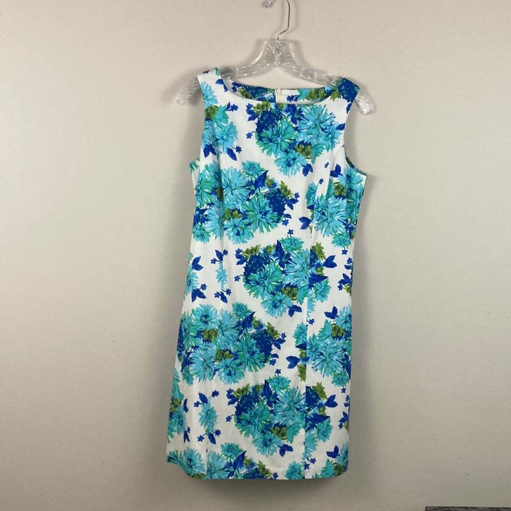 Merona floral sleeveless lined dress, size small
